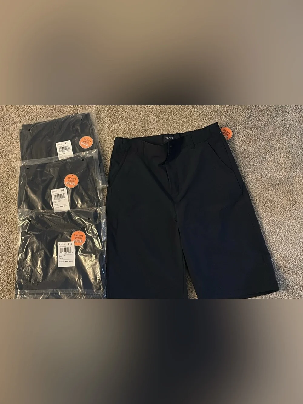 The Children's Place Boys Performance Shorts - Uniform - Lot of 4 BNWT